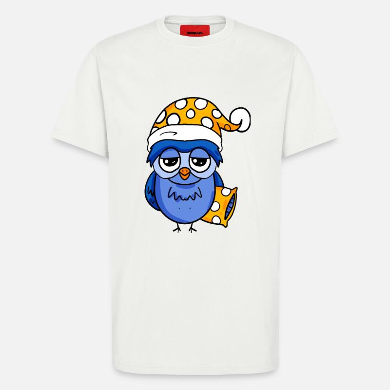 Schläfrige Eule - T-Shirt - made by SPREAD - OFF WHITE