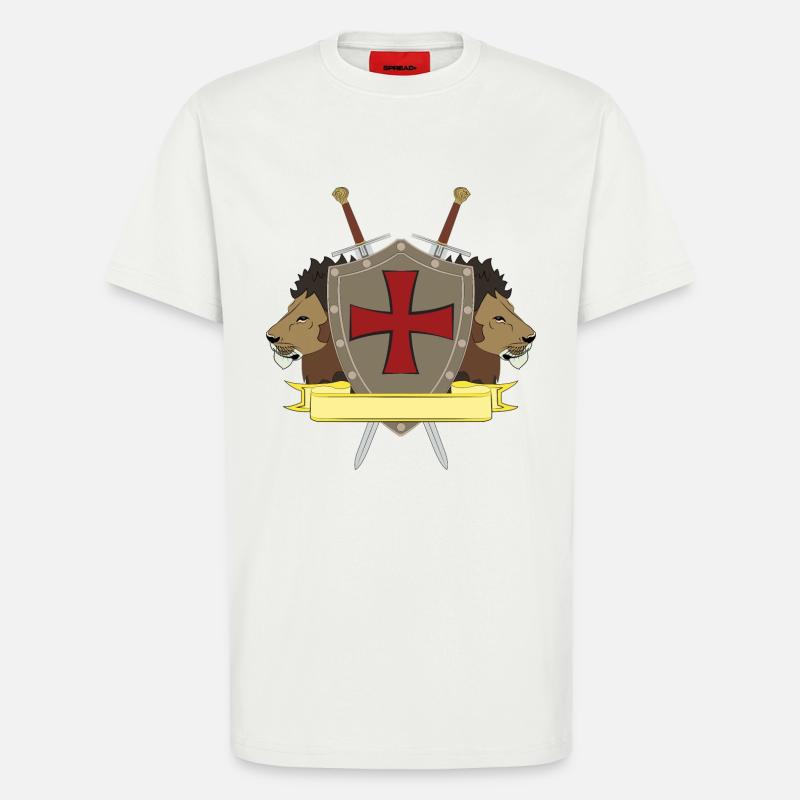 Templiers - T-shirt bio décontracté fabriqué en UE - OFF WHITE