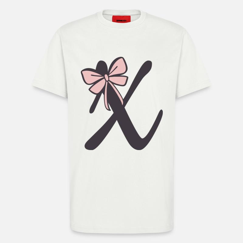 Anfangsbuchstabe X Schleifchen - T-Shirt - made by SPREAD - OFF WHITE