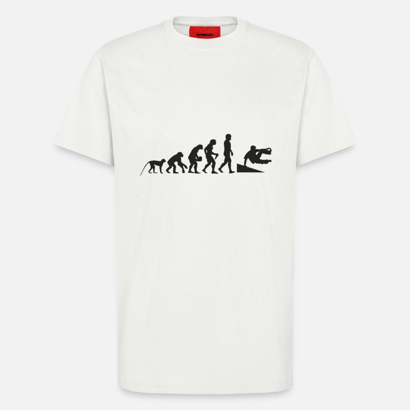 Inliner evolution - T-shirt bio décontracté fabriqué en UE - OFF WHITE