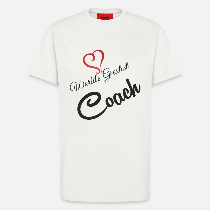 MONDE COACH LE PLUS GRAND - T-shirt bio décontracté fabriqué en UE - OFF WHITE