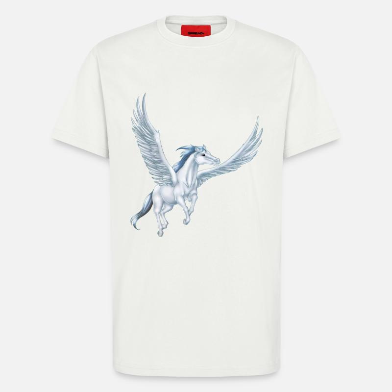 Pegasus 12 (remake de 3) - T-shirt bio décontracté fabriqué en UE - OFF WHITE