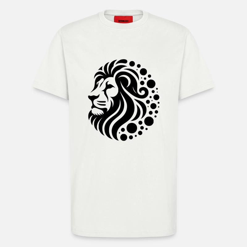 Proud lion's head with mane - T-Shirt - made by SPREAD - OFF WHITE