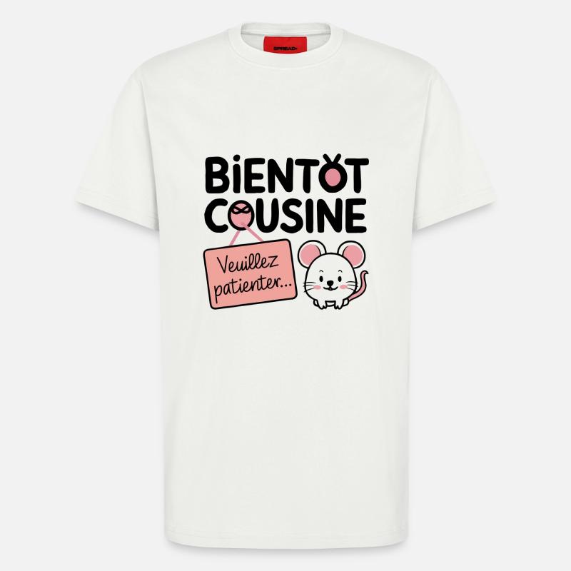 soon cousin please wait - T-Shirt - made by SPREAD - OFF WHITE