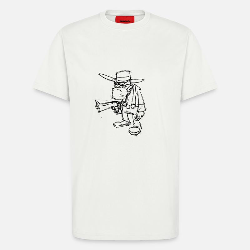 cowboy - T-Shirt - made by SPREAD - OFF WHITE