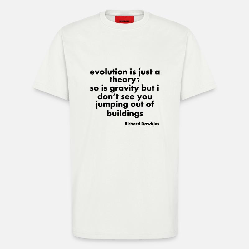 citations d'évolution - T-shirt bio décontracté fabriqué en UE - OFF WHITE