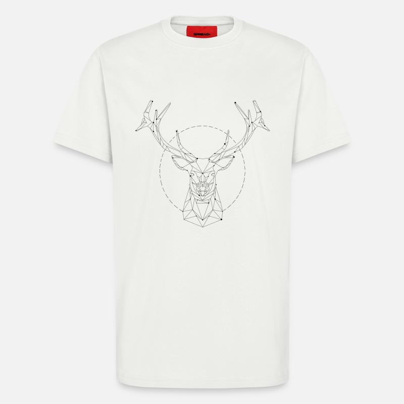 constellation Hirsch - T-shirt bio décontracté fabriqué en UE - OFF WHITE