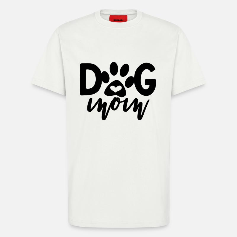 Cool Dog Mom Gift - T-shirt bio décontracté fabriqué en UE - OFF WHITE