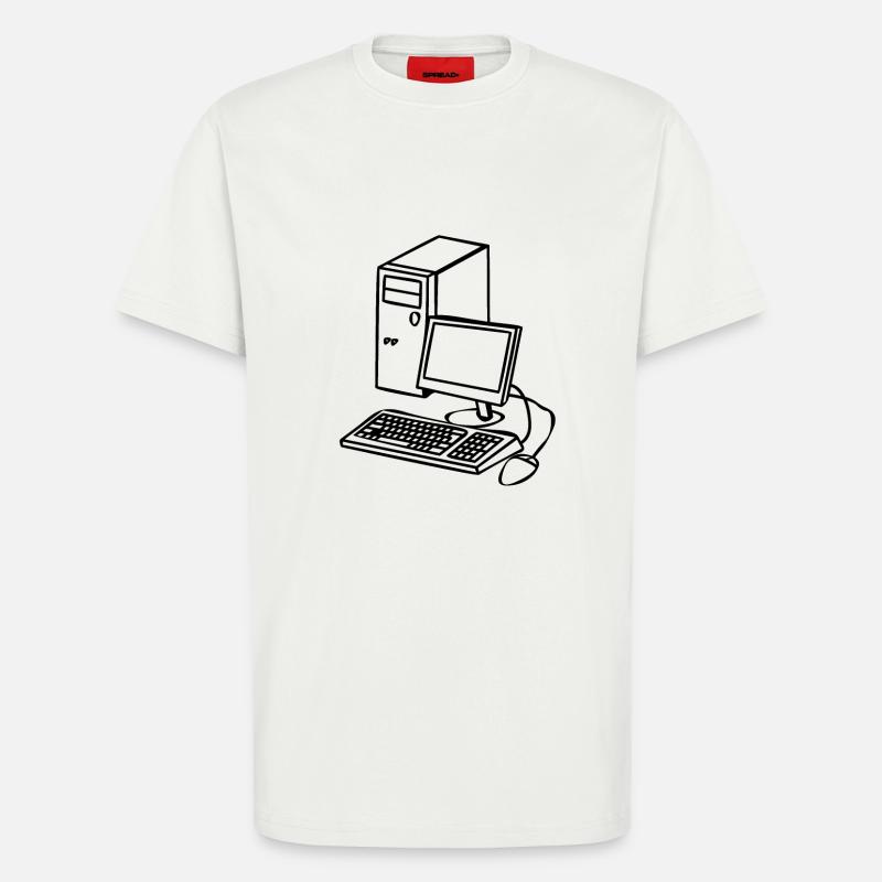PC in comic style - T-Shirt - made by SPREAD - OFF WHITE