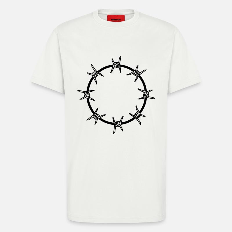 Stacheldraht Kreis Kreisform - T-Shirt - made by SPREAD - OFF WHITE