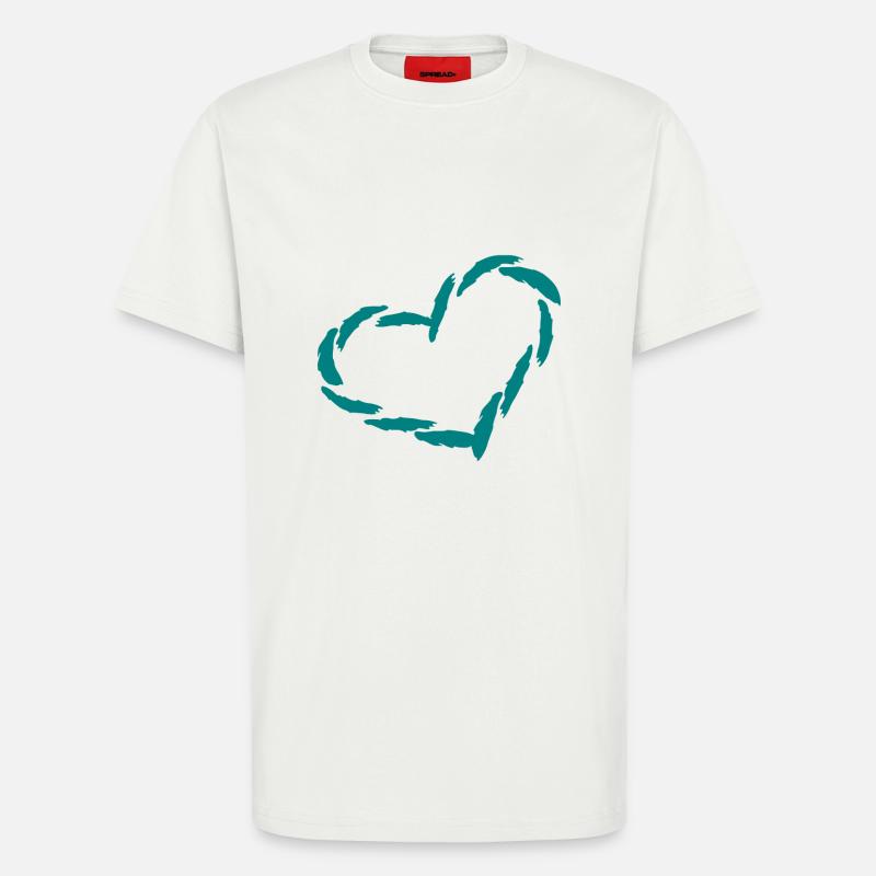 Herz Herzchen Liebe - T-Shirt - made by SPREAD - OFF WHITE
