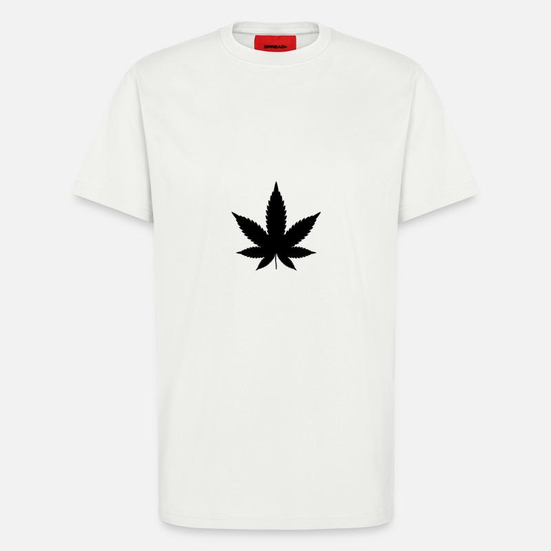 Canabisblatt, Hanfblatt, Marihuana - T-Shirt - made by SPREAD - OFF WHITE