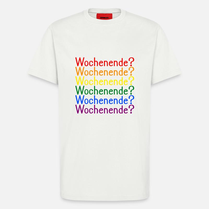 Wochenende Regenbogen LGBT - T-Shirt - made by SPREAD - OFF WHITE