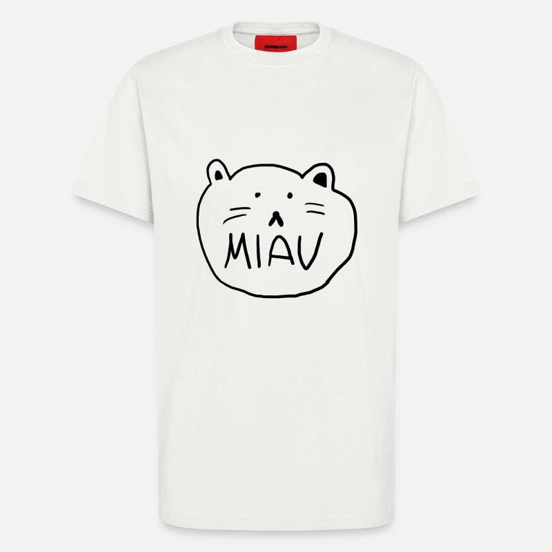 Miau Katze - T-Shirt - made by SPREAD - OFF WHITE