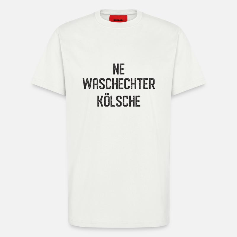 Koeln Ne authentique Koelsche noir - T-shirt bio décontracté fabriqué en UE - OFF WHITE