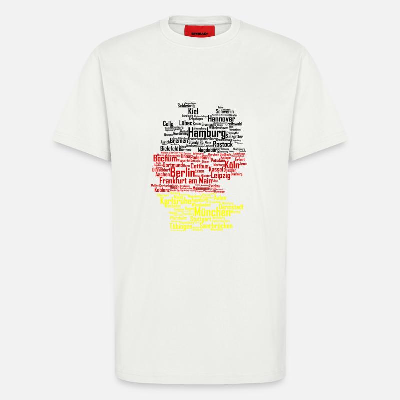 Deutschland Staedte - T-Shirt - made by SPREAD - OFF WHITE