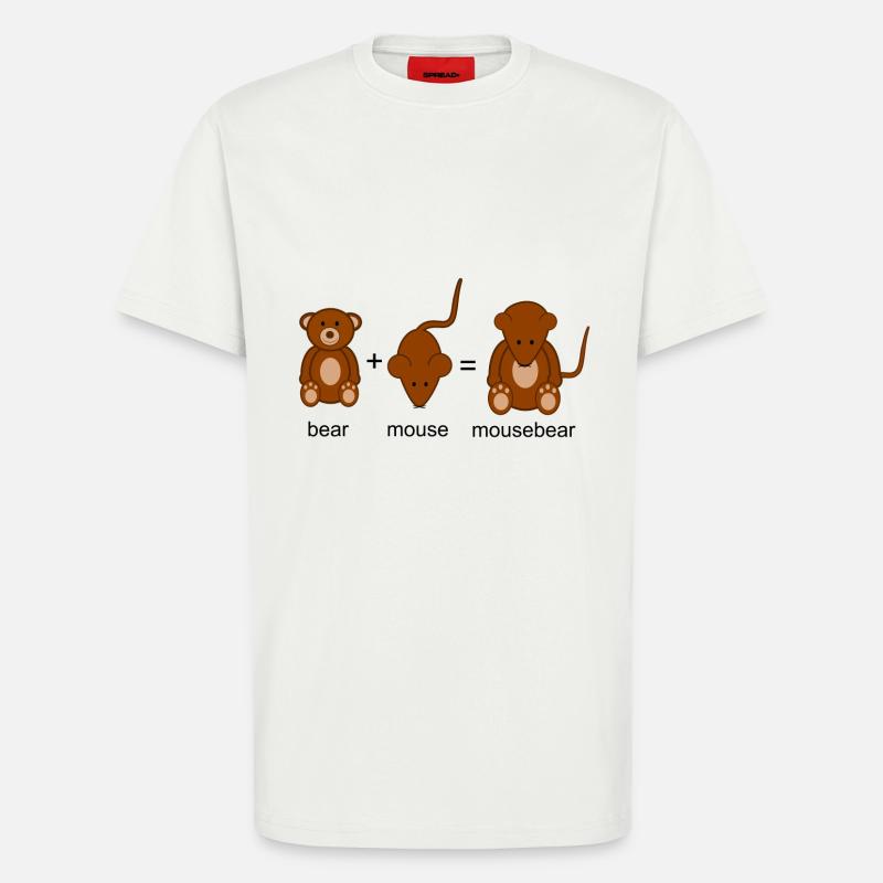 mausebär - T-shirt bio décontracté fabriqué en UE - OFF WHITE