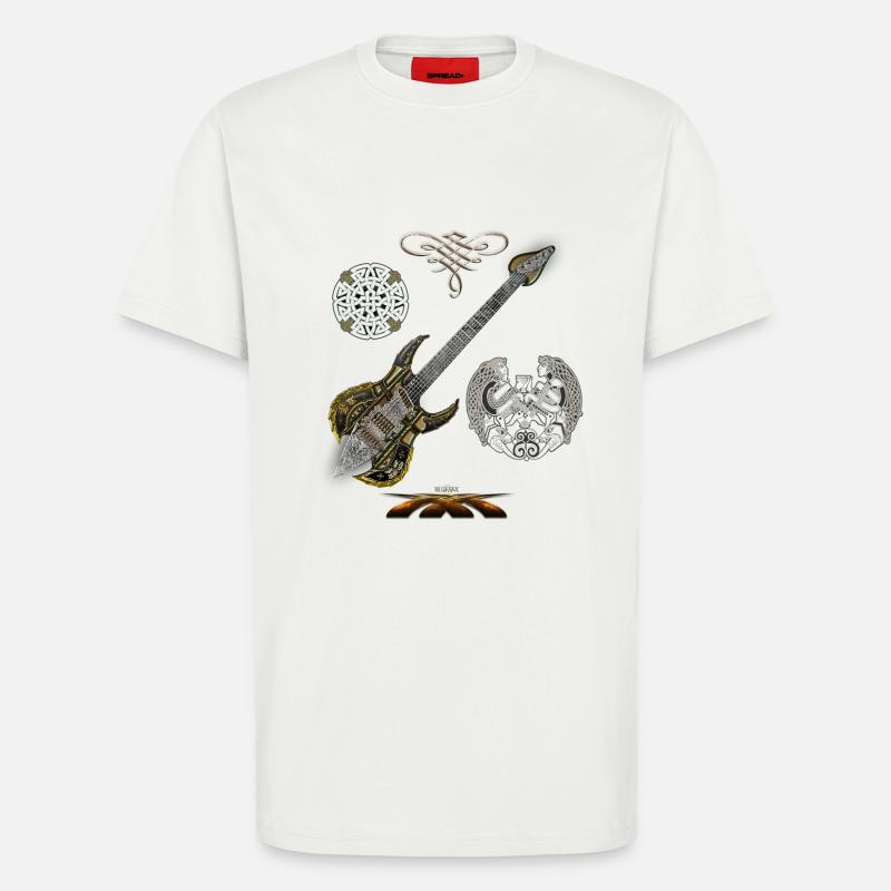 Celtic Warrior Gitarre spr - T-Shirt - made by SPREAD - OFF WHITE