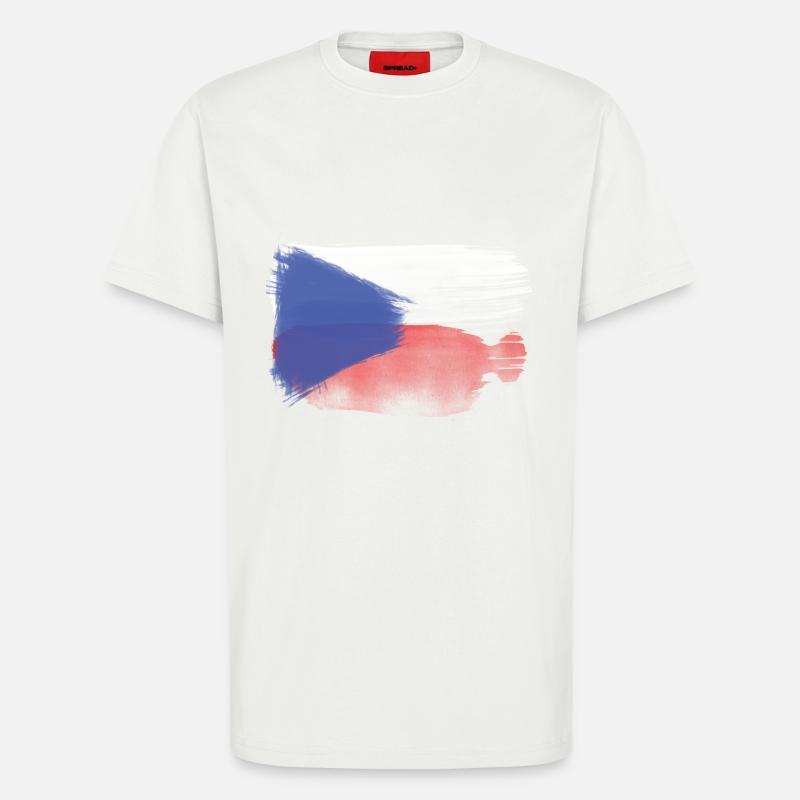 Tschechische flagge - T-Shirt - made by SPREAD - OFF WHITE