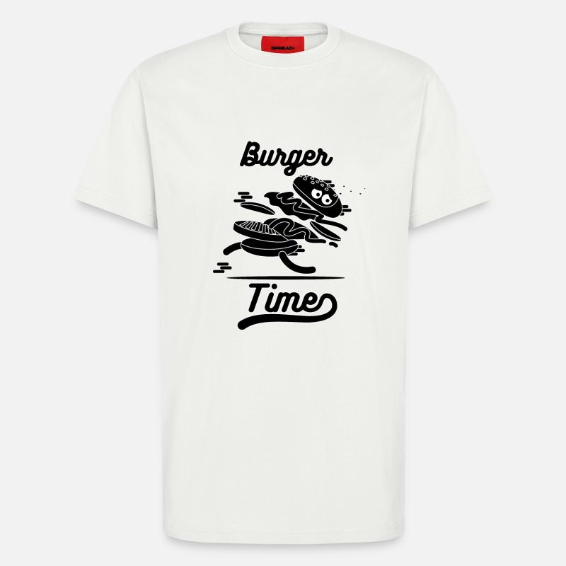 burger time - T-Shirt - made by SPREAD - OFF WHITE