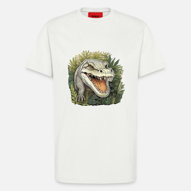 Krokodil - Ursprunger - T-Shirt - made by SPREAD - OFF WHITE