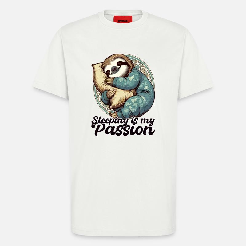 Sloth Sleeping Passion Gift - T-Shirt - made by SPREAD - OFF WHITE