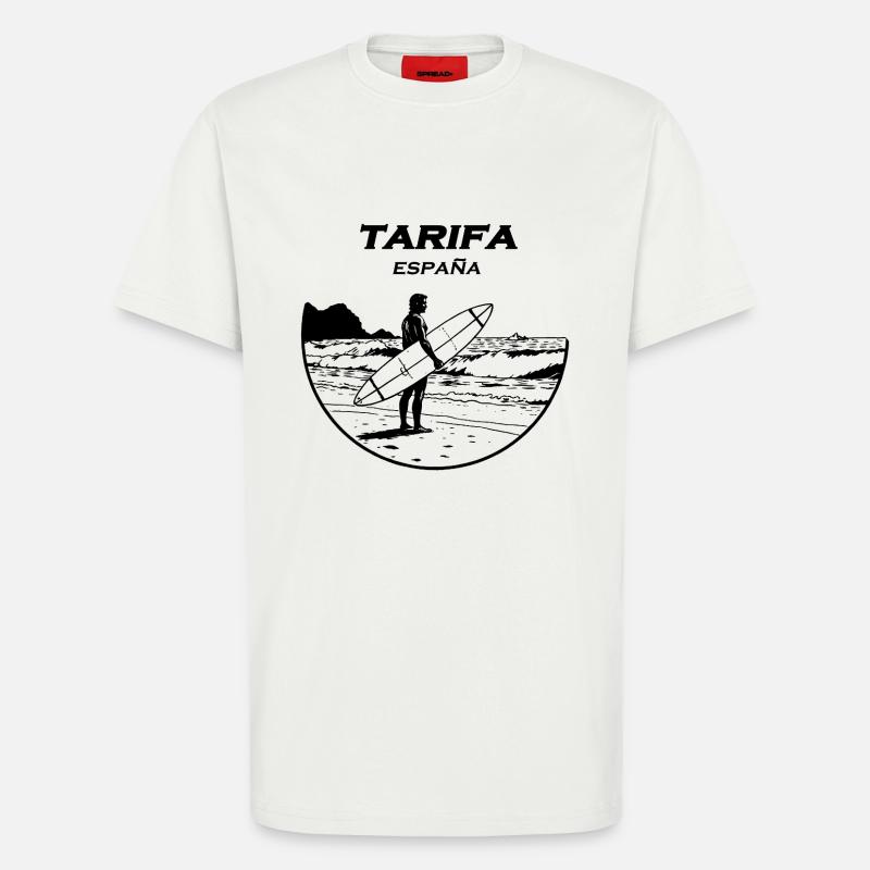 Tarifa Surfer Stempel - T-Shirt - made by SPREAD - OFF WHITE