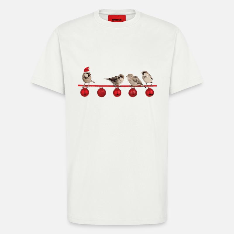 Weihnachten Vogel - T-Shirt - made by SPREAD - OFF WHITE