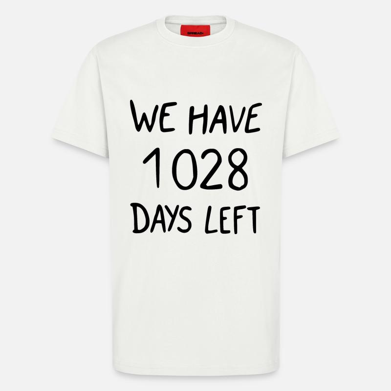 we have 1028 days left - T-shirt bio décontracté fabriqué en UE - OFF WHITE