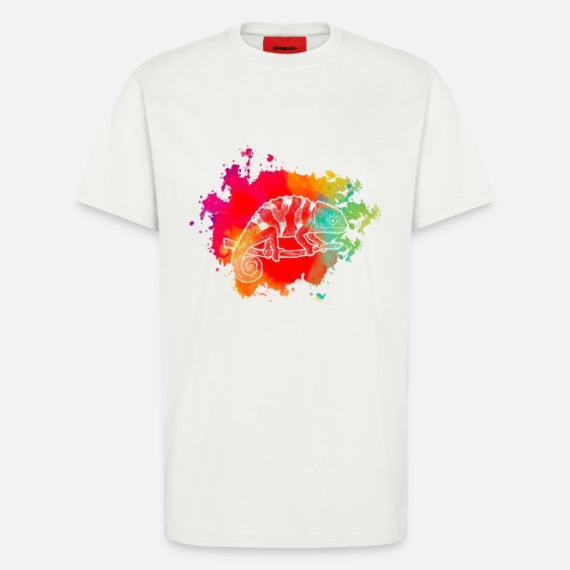 Chamäleon Retro - T-Shirt - made by SPREAD - OFF WHITE