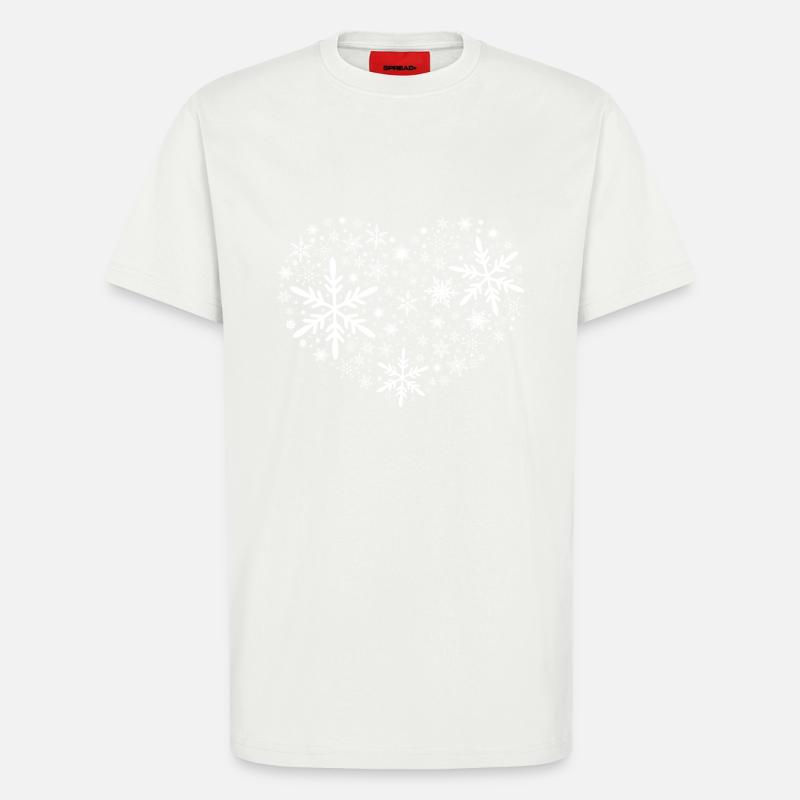 Schneeball Herz - T-Shirt - made by SPREAD - OFF WHITE