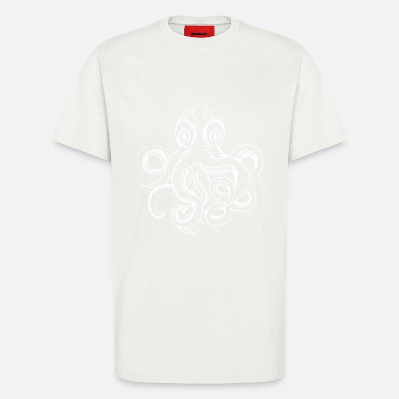 octopus - T-Shirt - made by SPREAD - OFF WHITE
