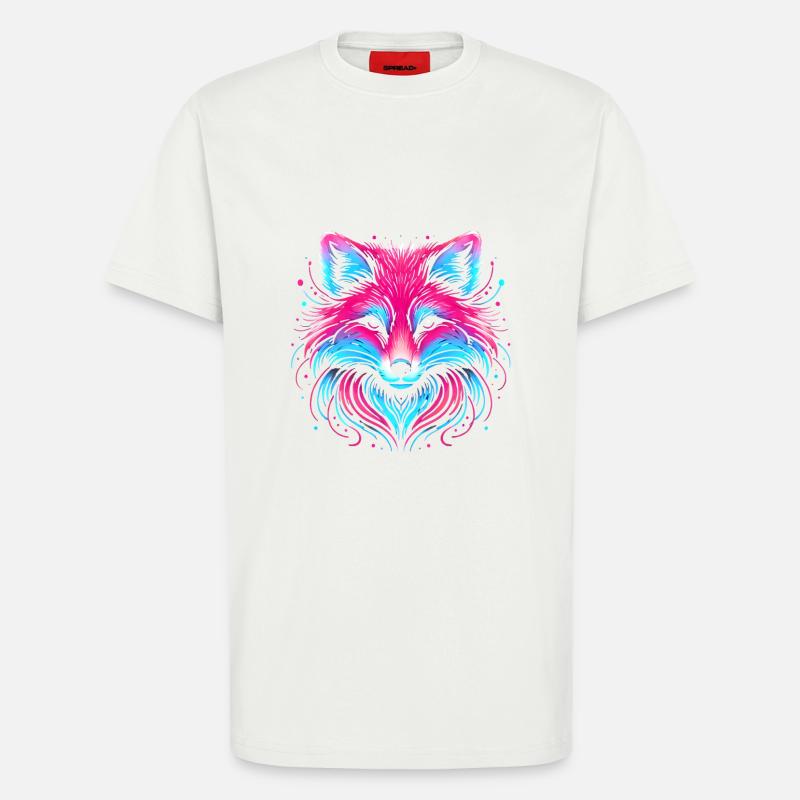 Neon Fox Glow Illustration Design - T-Shirt - made by SPREAD - OFF WHITE
