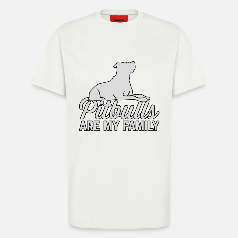 Les pitbulls sont mes amicaux - T-shirt bio décontracté fabriqué en UE - OFF WHITE