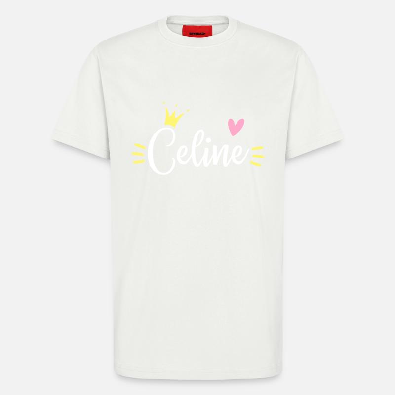 Celine Name Crown - T-Shirt - made by SPREAD - OFF WHITE