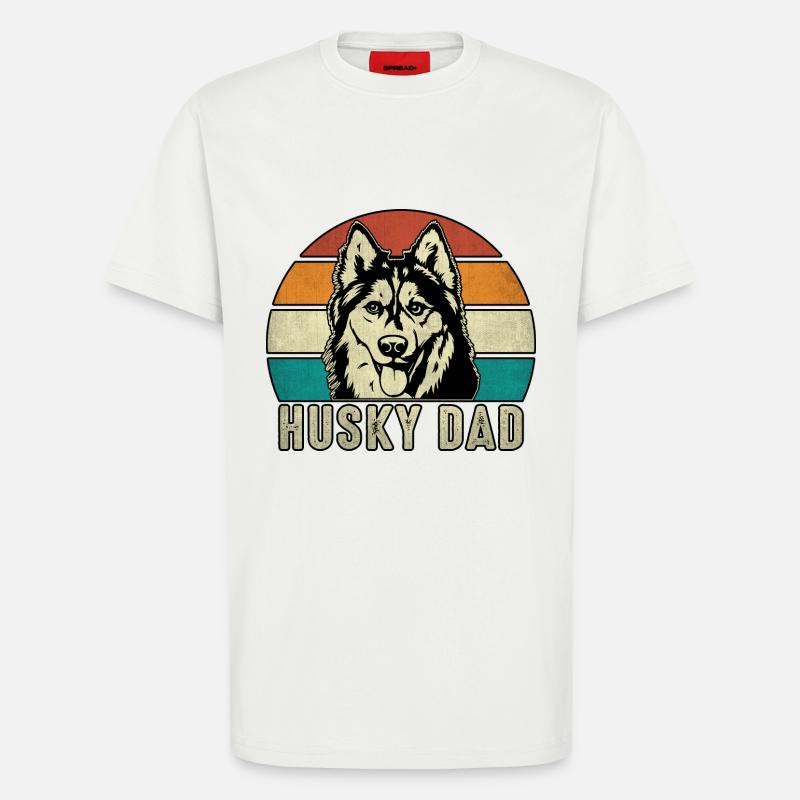 Husky Dad - T-Shirt - made by SPREAD - OFF WHITE