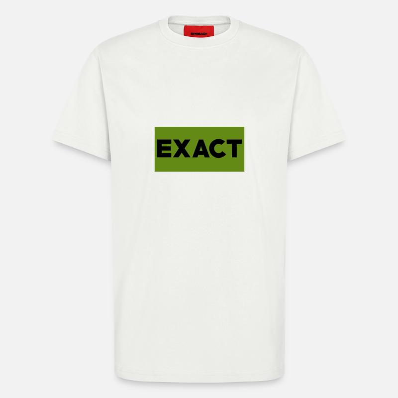 Exact Classic Green Logo - T-shirt bio décontracté fabriqué en UE - OFF WHITE