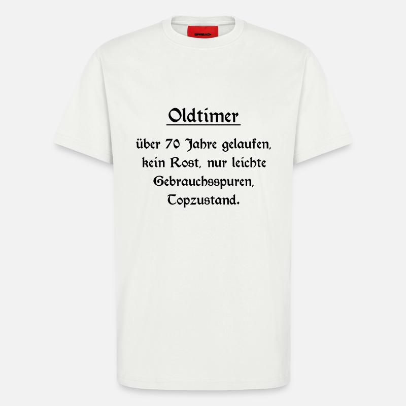 Oldtimer - 70 Anniversaire - T-shirt bio décontracté fabriqué en UE - OFF WHITE