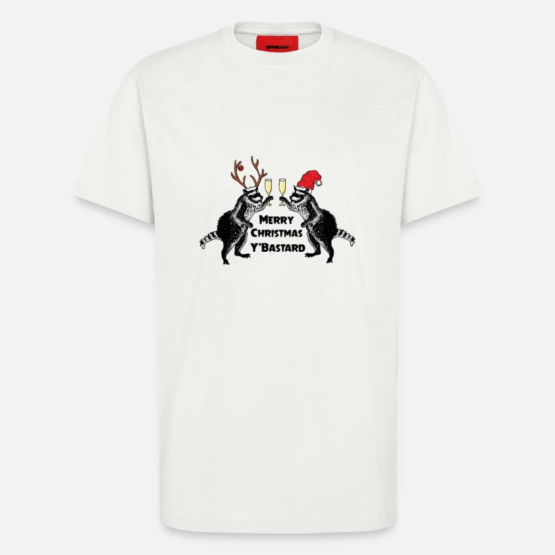 Weihnachts-Waschbären - T-Shirt - made by SPREAD - OFF WHITE