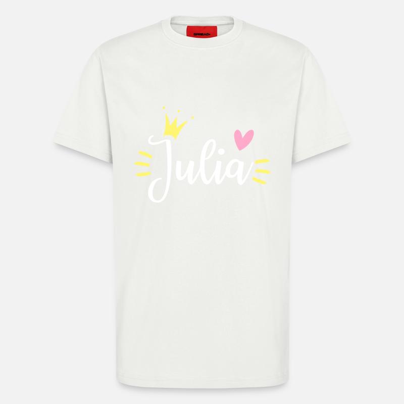 Julia Name Krone - T-Shirt - made by SPREAD - OFF WHITE