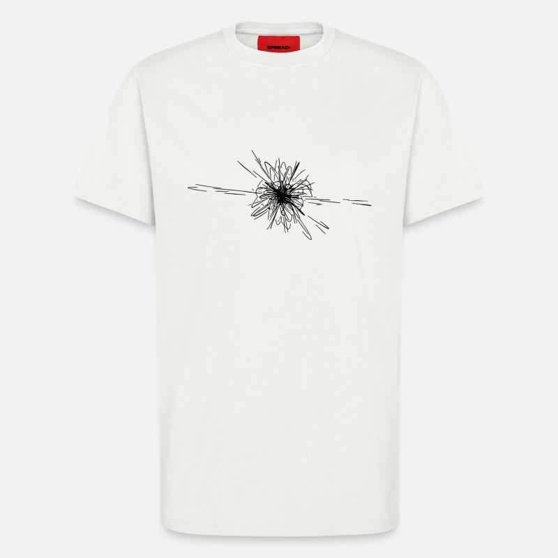 Explosion d’étoiles vectorielles Nova - T-shirt bio décontracté fabriqué en UE - OFF WHITE