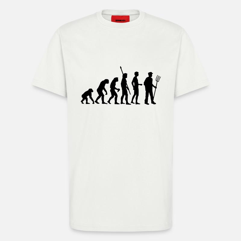 evolution_bauer_b - T-Shirt - made by SPREAD - OFF WHITE