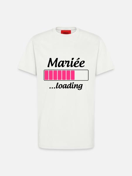 Mariée ...loading - T-shirt bio décontracté fabriqué en UE - OFF WHITE