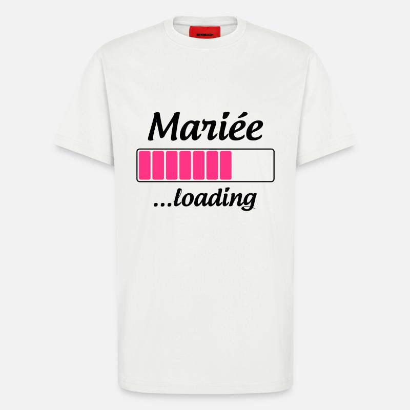 Mariée ...loading - T-shirt bio décontracté fabriqué en UE - OFF WHITE