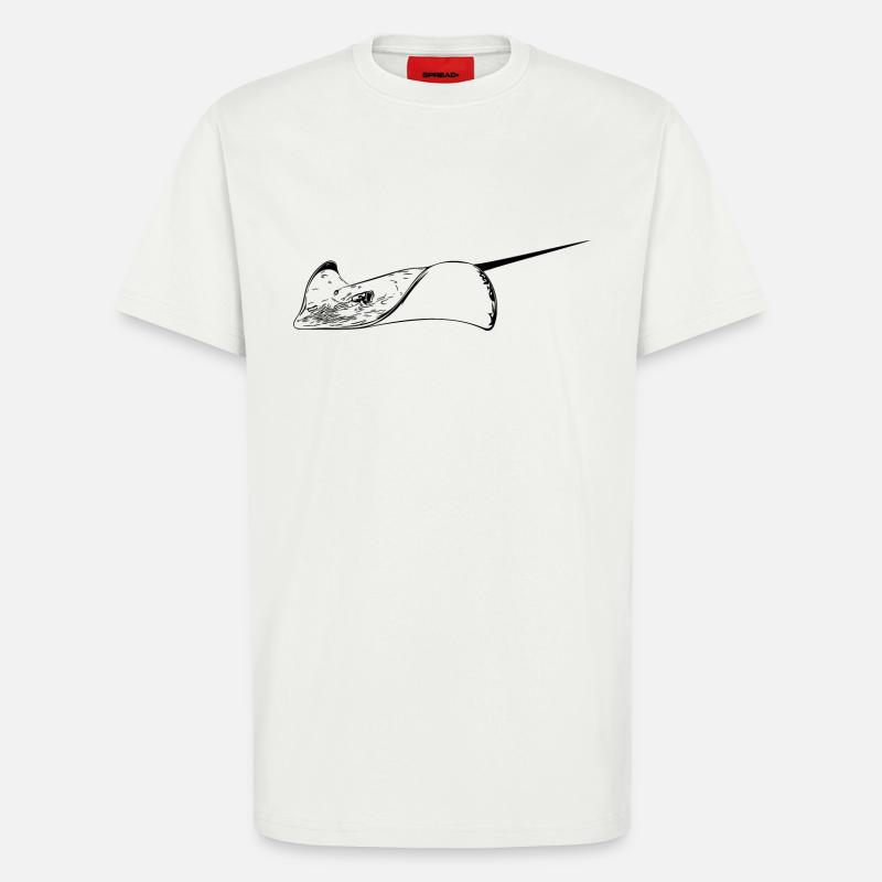Stingrays in elegant flight - T-Shirt - made by SPREAD - OFF WHITE
