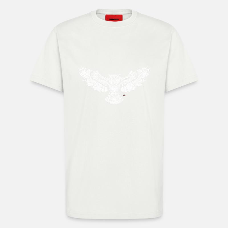 Moia owl white - T-Shirt - made by SPREAD - OFF WHITE