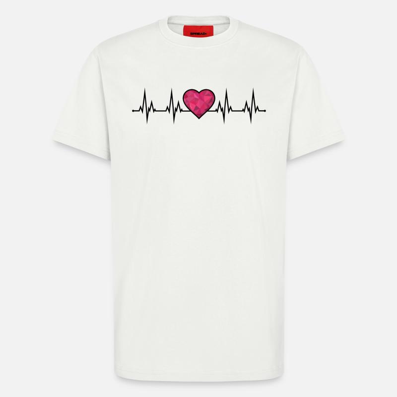 Herzschlag EKG  - T-Shirt - made by SPREAD - OFF WHITE