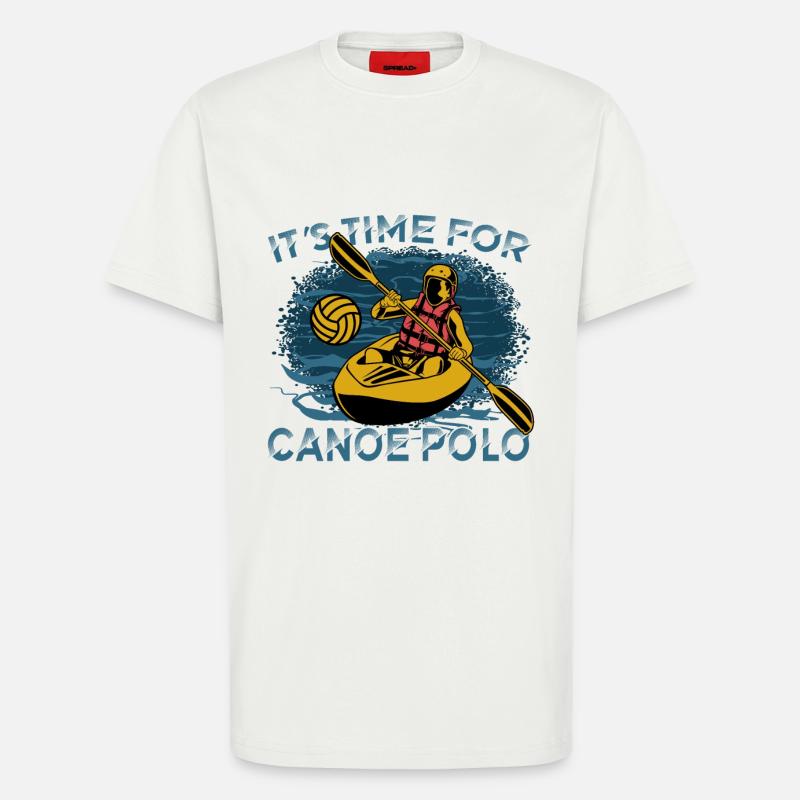 C’est l’heure du canoë-polo - T-shirt bio décontracté fabriqué en UE - OFF WHITE
