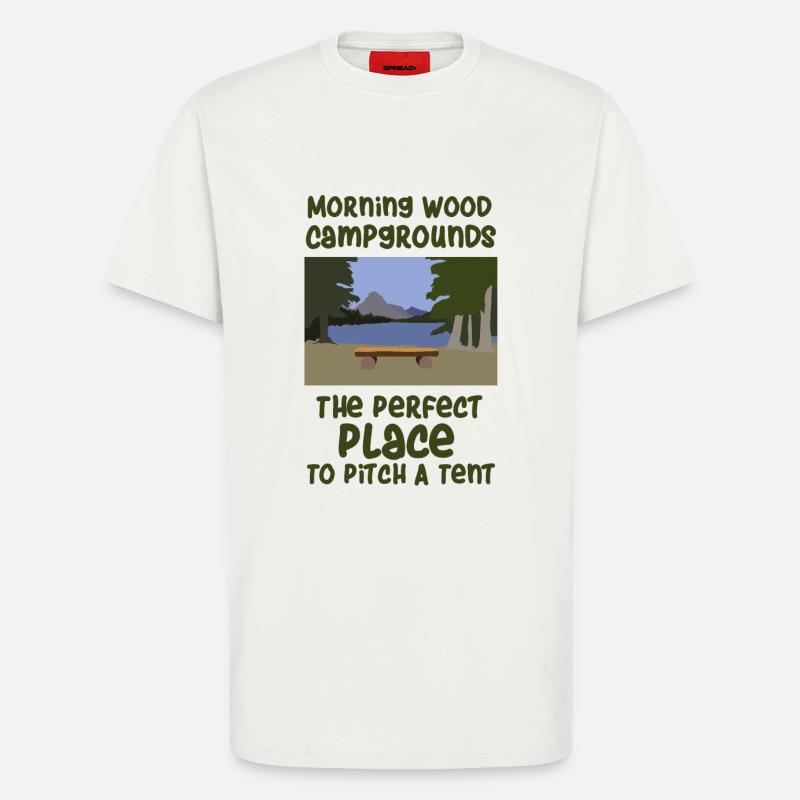 Camping slogan camping - T-shirt bio décontracté fabriqué en UE - OFF WHITE