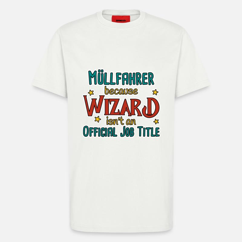 Müllfahrer Wizard - T-Shirt - made by SPREAD - OFF WHITE